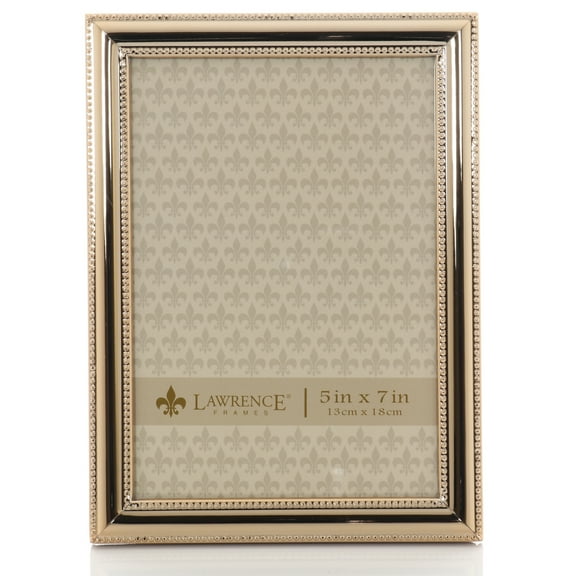 Classic Double Beaded Picture Frame 5x7 Gold