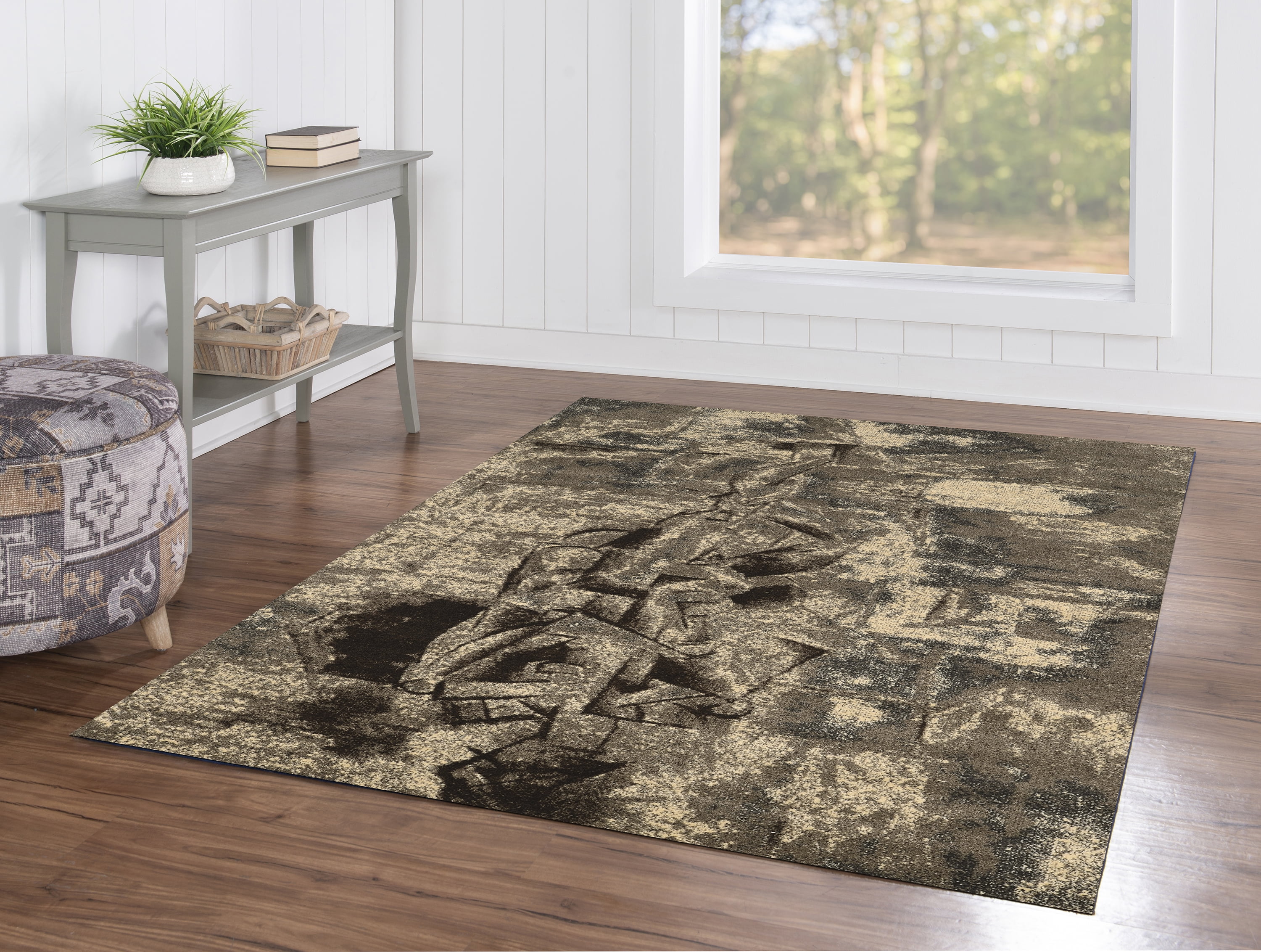 Masters Woman Grey Area Rug 5x7.6 Easy Care Polypropylene Artistic Design