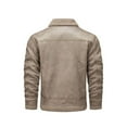 thumbnail image 5 of Wavsuf Leather Jackets for Men Winter Jacket Heavyweight for Men Coat Beige Size XL, 5 of 10