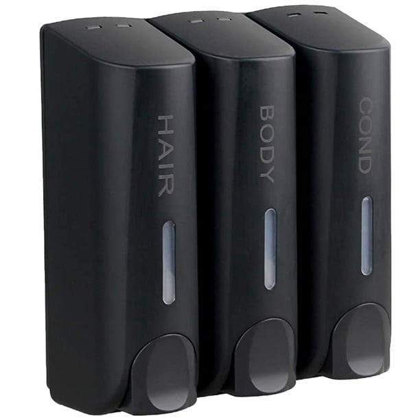 Dispensadores de jabón líquido triples de 350 ml Contenedor de jabón de loción de lavado de montaje en pared
