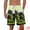 Yellow, variant on Unique Bargains Men's Color Block Tropical Trees Printed Striped Beach Shorts 36 Yellow