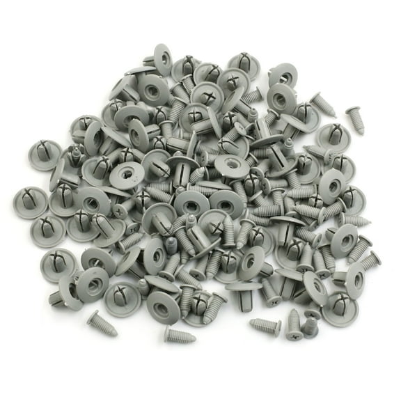 80pcs 8mm Hole Dia Gray Car Rivets Fastener Clips Fender Bumper