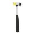thumbnail image 1 of LHCER 25mm Hammer, Hand Tool Hammer,Steel Handle 25mm Hammer Head Multi-functional Hand Tool Double Face Rubber Hammer, 1 of 8