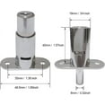 thumbnail image 3 of czcpp-Push Plunger Lock 19mm x 40mm Cylinder Head Chrome Plated Zinc Alloy Keyed Alike 2 Pack, 3 of 4