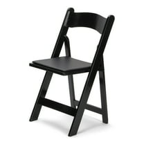 Titan Series Wood Folding Chair - Black - 4 Pack