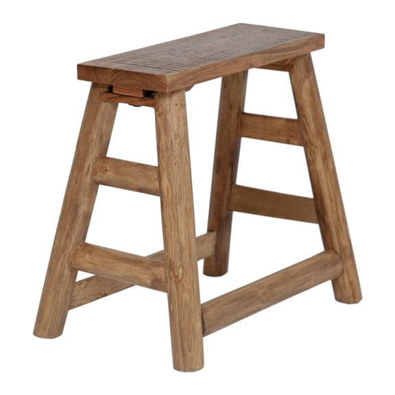 Rustic Accent Stool, 18"W, KD, Natural Rustic