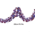 thumbnail image 2 of Red White and Blue Ribbon Plastic Tricolor Star Round Ribbons Independence Day Decorations 78.74In Outdoor Patriotic Party Hanging, 2 of 8