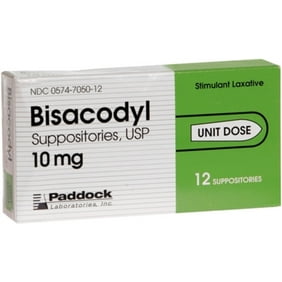 Bisacodyl Suppositories Usp 10 Mg 12 Each Walmart Com Walmart Com