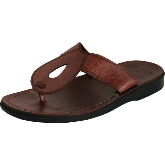 Holy Land Market Men/Women Biblical Jesus Leather Sandals/Slides From Jerusalem (Andrew Style I) (35 M EU)