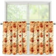 thumbnail image 5 of Thanksgiving 24inches Tier Curtain Kitchen Tiers Valances Curtains Light Filter Rod Pocket,2 Panels Set,28"X24", 5 of 6