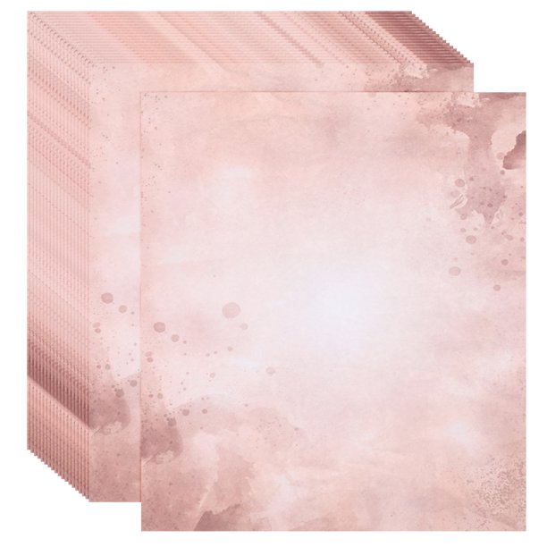 Uxcell Papel de Parchment Vintage Papel de Impresora Estándar Papel Doble Cara Envejecido para Scrapbooking Marrón Claro con Manchas de Té