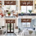 thumbnail image 5 of Hello Fall Farmhouse Short Window Curtain Valances, Thanksgiving Maple Leaves Autumn Country Plants Rod Pocket Kitchen Valances for Living Room Bedroom Bathroom Cafe 42" x 18", 5 of 8