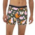 thumbnail image 2 of Xecao Roosters and Chicks Print Boxer Briefs for Men's Stretch Moisture-Wicking Underwear, Mid-Rise Classics breathable fabric, 2 of 7