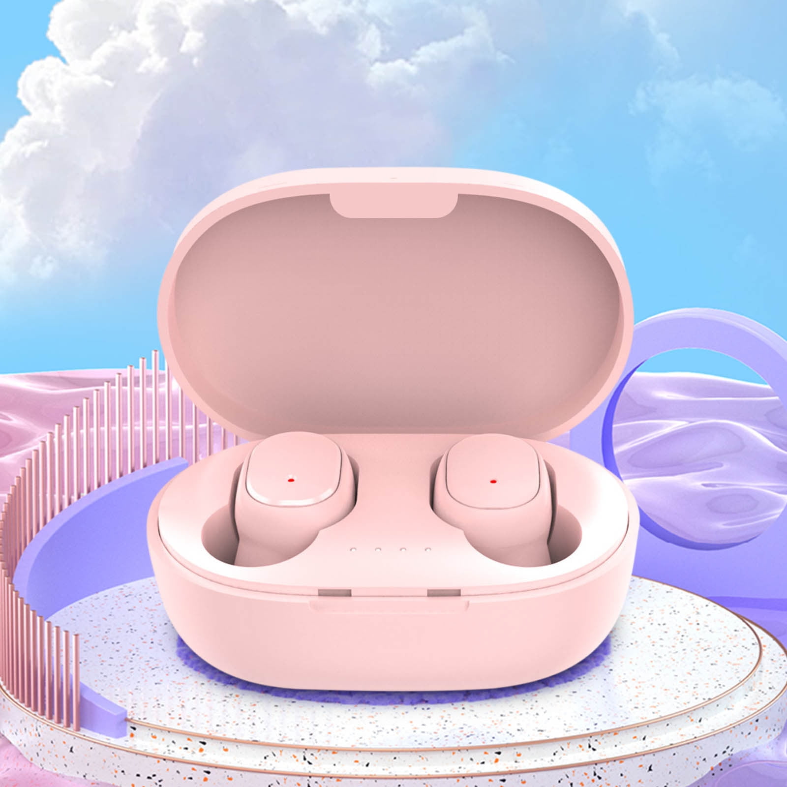 Werulen Wireless Bluetooth Earbuds, Bluetooth 5.0 Mini In-Ear Headphones HiFi Stereo Sound, Noise Cancelling TWS Earphones for Mobile Phone, Secure Fit Sports Ear Buds for Running Gym