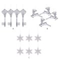 thumbnail image 4 of Toystoory Adorno de gota de copo de nieve transparente colgante colgante decoración de ciervo de cristal Kits de decoración para fiestas Ciervo, 4 of 6