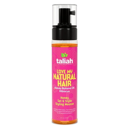Taliah Waajid Love My Natural Hair Curl Enhancing Hair Styling Mousse with Batana Oil, Honey, and Hibiscus, 8 Fl Oz, 1 Piece