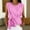 *Pink, variant on ClodeEU Women's Crew Neck Sleeveless Side Tie Waist Tank Top,Solid Color Slim Casual Blouse Army Green,Women's Plus L