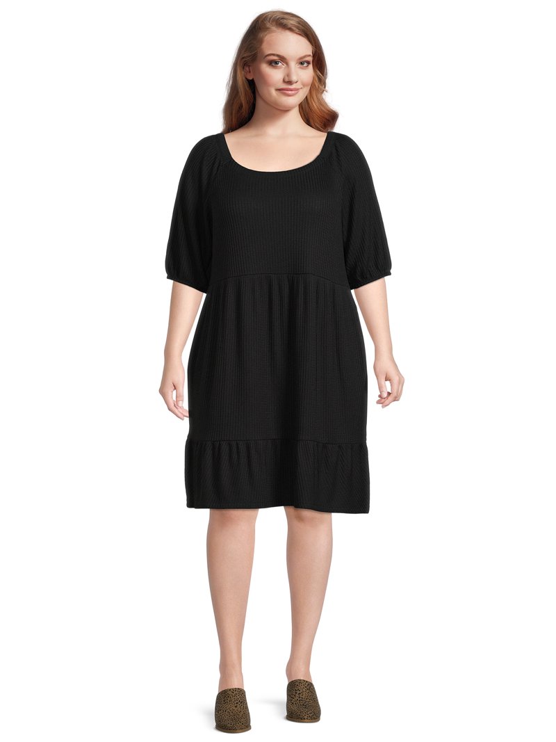 Terra & Sky Women's Plus Size Thermal Knit Dress