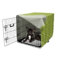 thumbnail image 5 of Botanical Dog Crate Cover, Repetitive Pattern of Abstract Vertical Natural Leaves Foliage Elements, Easy to Use Pet Kennel Cover Small Dogs Puppies Kittens, 7 Sizes, Apple Green White, by Ambesonne, 5 of 6
