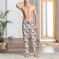 thumbnail image 2 of Fotbe Watercolor Wine Bottle Pantalones de Pijama para Hombre, Pantalones de Dormir, Pantalones de Casa con Cintura Ajustable y Bolsillos-Large, 2 of 6