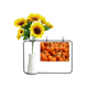 thumbnail image 1 of Fotografía naturaleza calabaza fresca imagen Tarjeta de bendición de jarrón de girasol artificial, 1 of 3
