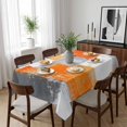 thumbnail image 6 of Burnt Orange Grey Oil Painting Table Cloth Waterproof Tablecloths, Abstract Modern Geometric Tablecloth Dining Table Cover for Kitchen Party Tabletop Outdoor, Rectangle Tablecloth 52x70 Inch, 6 of 9