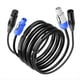 thumbnail image 1 of Cable de Extensión DMX512 de 2 M (6,6 Pies), Cable Combinado de Señal XLR de 3 Pines DMX512 con Alimentación de CA para Iluminación de Escenarios, Conciertos y Eventos., 1 of 5