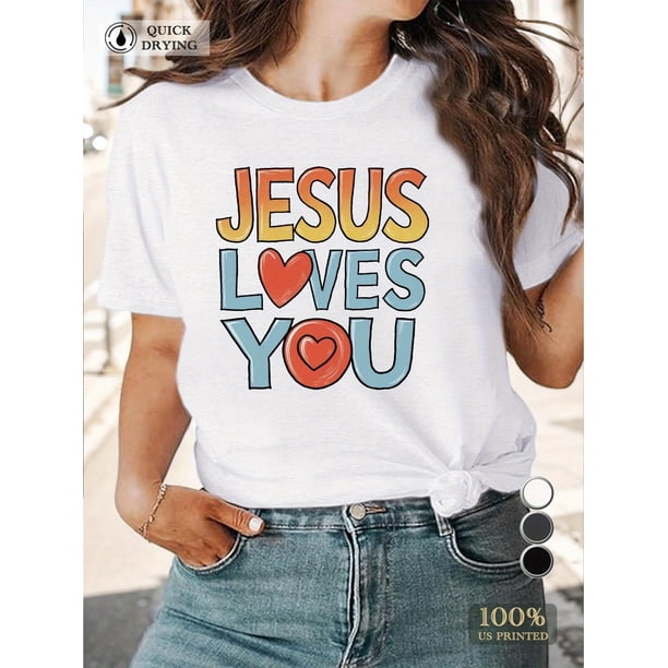 Heart Jesus Women's T-shirt, regular cotton breathable and comfortable Tee For Adult, Men, Women, Teen, Teenager, Adolescent, Youth