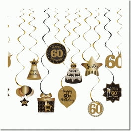 60th Birthday Paper Plates 8 in Packet Black Gold 60th Birthday Paper Plates 8 in Packet Black Gold