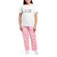 thumbnail image 4 of CafePress - Peace, Love, Wheatens Women's Light Pajamas - Women's Short Sleeve Print T-Shirt and Pants Light Cotton Pajama Set, 4 of 7