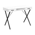 thumbnail image 2 of 42"l Office Desk For Home Use - White Laminate, Black Metal, 2 Drawers Organization Contemporary Work Small Homes 42"l, Storage Options, 2 of 3
