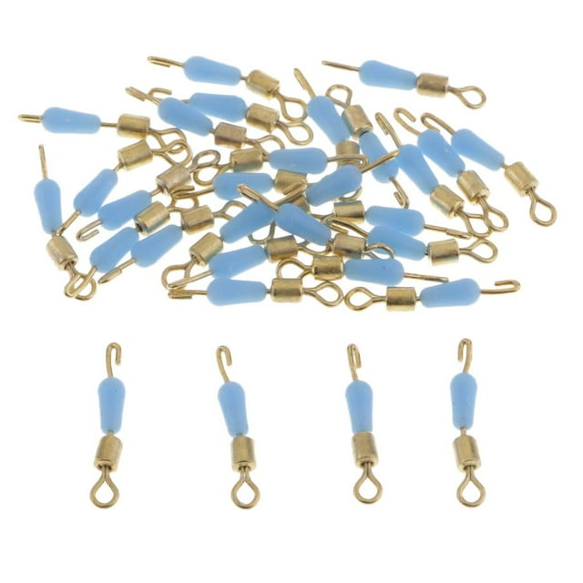 S SERENABLE 30Pcs Fast Sub-line Link Connector Quick Change Fishing Clip Rolling Swivel - 30pcs-16mm