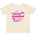 thumbnail image 3 of Inktastic Valentine's Day My Great Grandma Loves Me Hearts and Lips Boys or Girls Baby T-Shirt, 3 of 5
