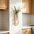 thumbnail image 4 of Gold Iron Hydroponic Vase, Clear Glass Wall Planter for Home and Office Decor, 4 of 6