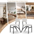 thumbnail image 2 of BeesClover Modern Boucle Dining Chairs Set – Mid-Century Upholstered Accent Seats, Curved Backrest, Sturdy Arched Metal Legs, Comfortable, 2 of 7