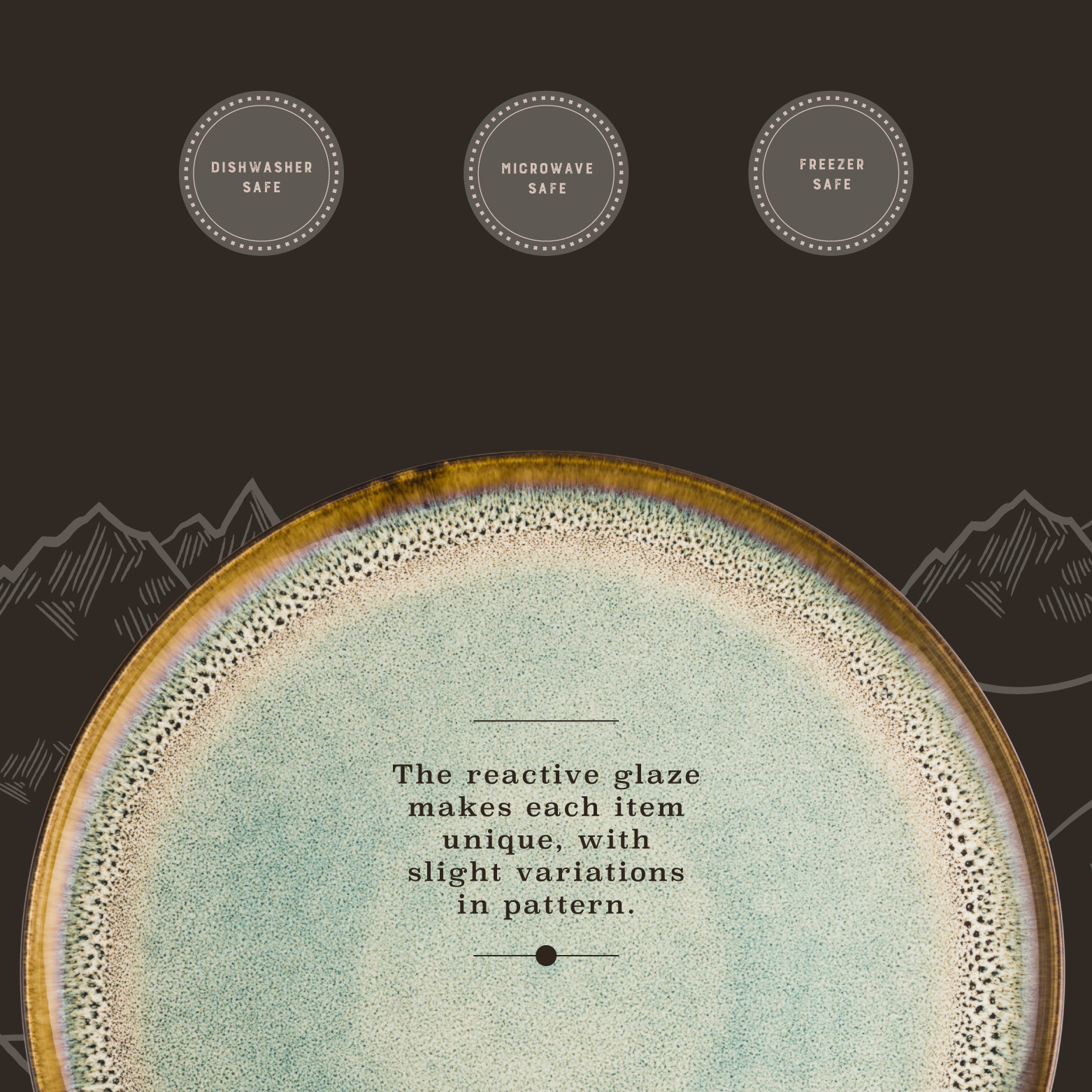 Yellowstone Kayce 12-Piece Reactive Ceramic Dinnerware Set photo 6