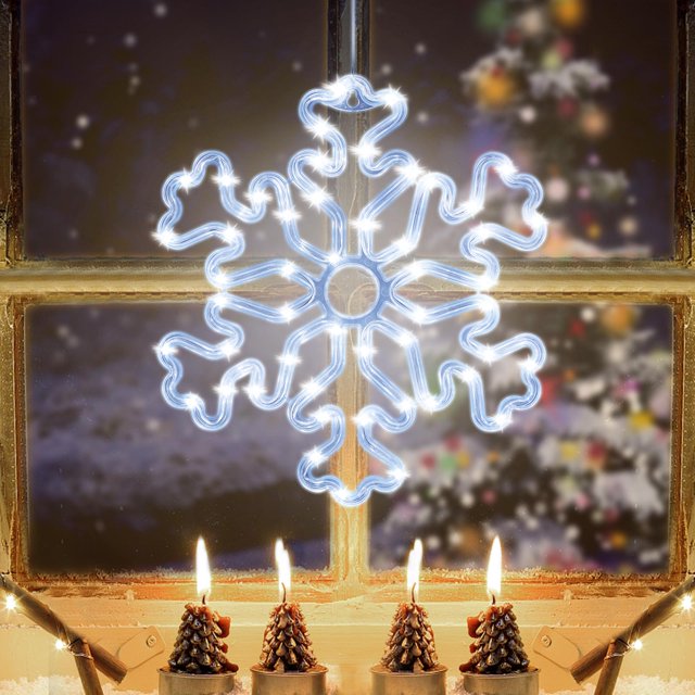 Rosnek Christmas Window Silhouette Lights, Battery Operated Window