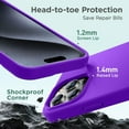 thumbnail image 6 of Designed for iPhone 15 Pro Case, Silicone Ultra Slim Shockproof Protective Phone Case with [Soft Anti-Scratch Microfiber Lining], 6.1 inch, Neon Purple, 6 of 11