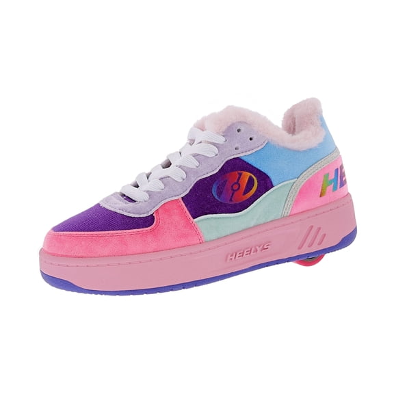 Heelys Girls Child Rezerve Low Skate Shoes ( Little Kids/Big Kids), Neon Pink/Violet/Aruba, 4 Big Kids
