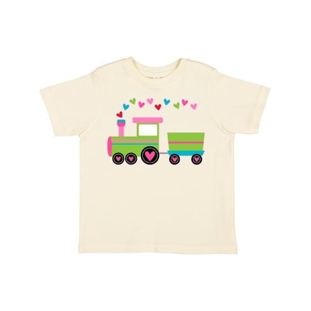 

Inktastic Valentine Heart Train Gift Toddler Boy or Toddler Girl T-Shirt