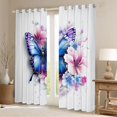 thumbnail image 2 of Castle Fairy Floral Butterfly Black Out Curtains,Blue Pink Curtains Pack of 2 (42x63 Each), 2 of 6