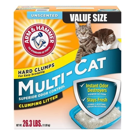 Arm & Hammer Multi-Cat Clumping Litter Unscented, 26.3lb