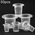 thumbnail image 1 of 50Pcs Garden Mesh Net Pot Hydroponic Basket Planting Nursery Root Fixing Holder, 1 of 9