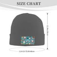 thumbnail image 3 of ZICANCN Winter Santa Cartoon Print Knit Beanie Hat, Winter Cap Soft Warm Classic Hats for Men Women, Deep Heather, 3 of 8