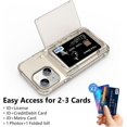 thumbnail image 2 of Wallet Case for iPhone 15 with 3PCS Screen Protectors, Clear Heavy Duty Shockproof Wallet Card Holder, Hidden Flip Card Slot Protective Hard Back Cover Case for iPhone 15, 6.1 Inch Clear Black, 2 of 14