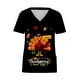 thumbnail image 1 of Puntoco Blusa de manga corta con cuello en V para mujer con bolsillos Puntoco Puntoco-3707, 1 of 4