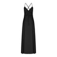 thumbnail image 6 of Women Vneck Formal Prom Party Gowns Evening Dressy Dresses Homecoming Dresses for Women Sleeveless Slip with Slit Maxi Long Summer Fall Dresses 2025, 6 of 6