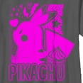 thumbnail image 2 of Boy's Pokemon Pikachu Sweet Pink Neon  Graphic Tee Charcoal Medium, 2 of 4