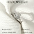 thumbnail image 3 of 1.50 CTTW Moissanite Oval Halo Engagement Ring in 925 Sterling Silver, Promise Ring, Giorgio Bergamo, 3 of 6