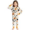 thumbnail image 4 of Miaoju Halloween Two Piece Pajamas Pumpkin Ghost And Bat Print Long Sleeve Top And Pants Ultra Soft Cozy Sleepwear Loungewear Holiday Gift Party, 4 of 6
